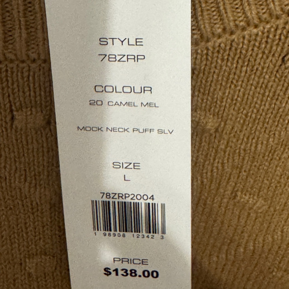 French Connection Textured Tan Sweater - Picture 5 of 6